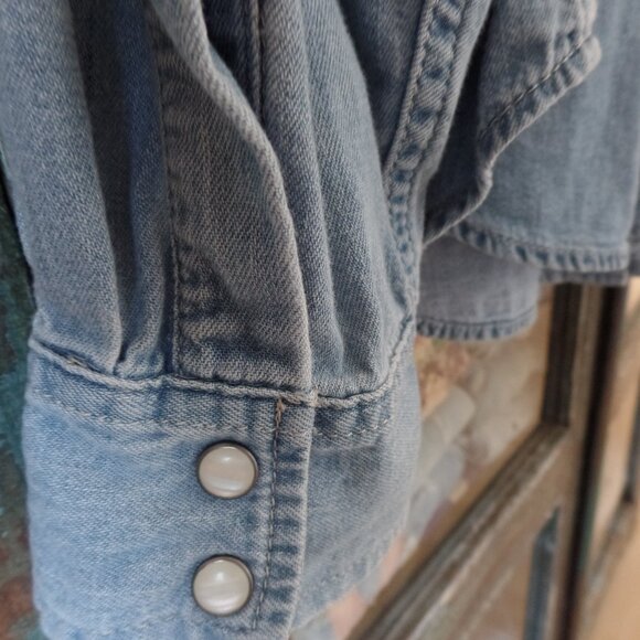 Gap Peral Snap Shirt Western with Breast Pocket XXL - Picture 4 of 5